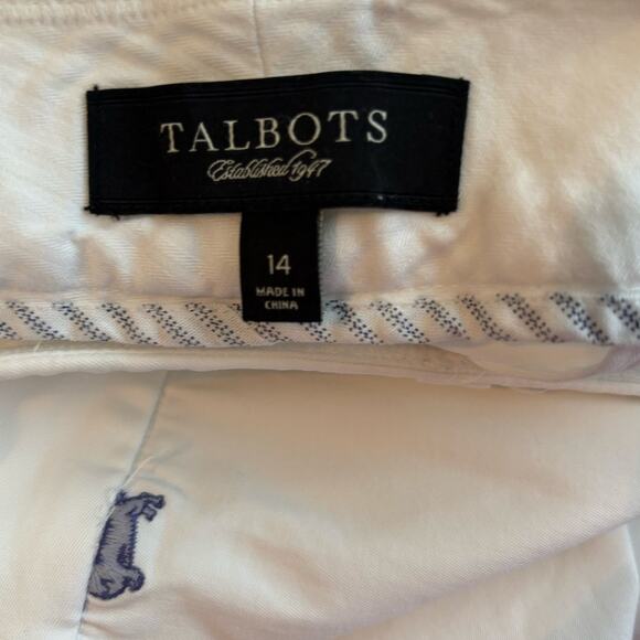 Talbots Heritage Chino  Pants Size 14 Stretch Embroidered Dachshund Dogs - Picture 5 of 13